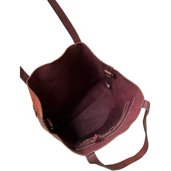 Madewell Medium Transport Leather Tote In Dark Cabernet (Burgundy) - Picture 8 of 8